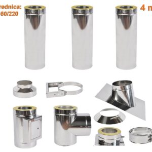 Isoleeritud roostevaba terasest korsten 160mm, 4m